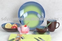 16pcs reactive stoneware dinnerware