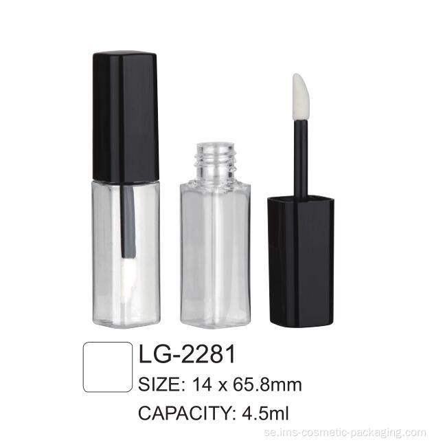 Plastkosmetisk fyrkantig lipglosscontainer LG-2281