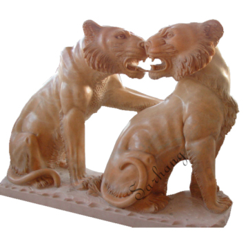 Outdoor garden stone tiger statue