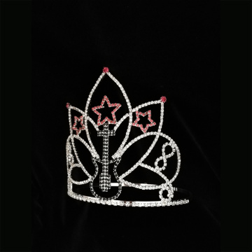 Tema musical Rhinestone Tiara Star Pageant Crown