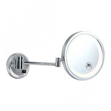 Lighted extending wall mirror