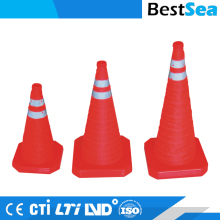 Retractable road collapsible cone