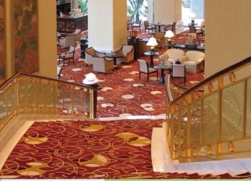 Luxury Soft Loop Pile Stair Step Handmade Wool Carpets , Hand Knitted Rug