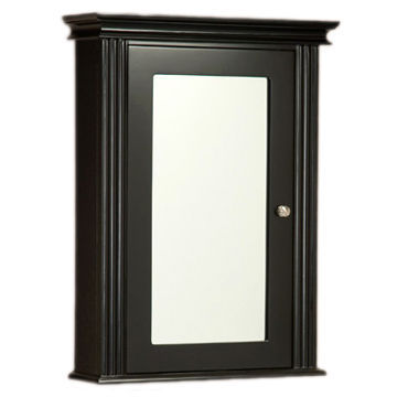 Bathroom Mirror with Single Brushed Nickel Knob