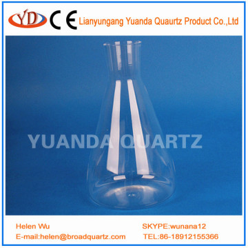 Clear Quartz conical quartz flask and quartz volumetric flask