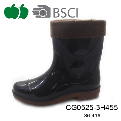 pvc plastic lady rain boot