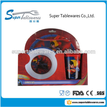 kid Melamine Dinnerware Plate Bowl Cup Set for boy