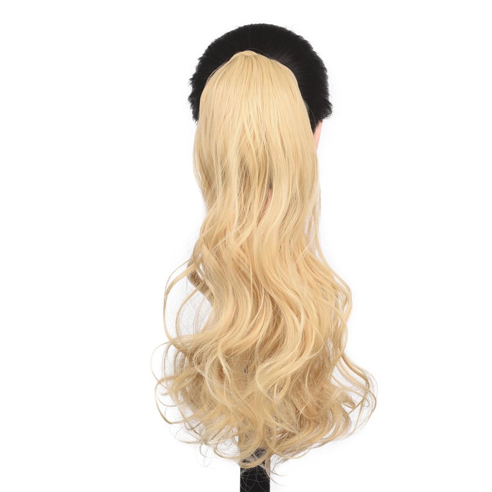 MYZYR 17inch Long Clip in P Onytail Hair Extension Wrap Around P Onytail Synthetic Fake P Ony Tail Hairpiece for Women 10-30days