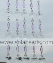 Cheap 14MM&38MM&37MM Plastic Crystal Beaded Chain