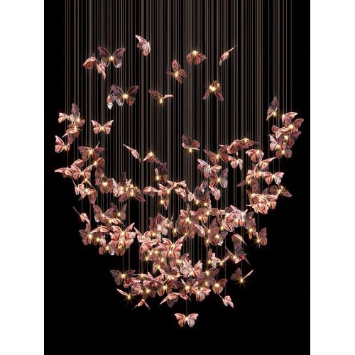 Personnage personnalisable Butterfly Pendant Light Hotel Hall Decorative