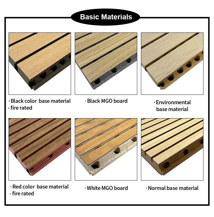 painel acústico de madeira ranhurada grooved wood acoustic panel