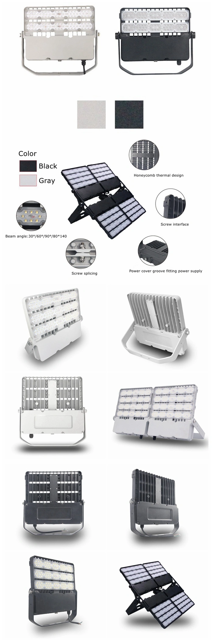 High Power 400W LED Flood Light for Stadium Lighting Meanwell Driver