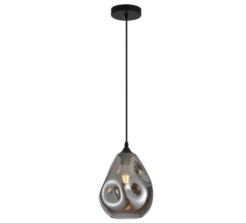 Fashion gray shaped glass single pendant lamp