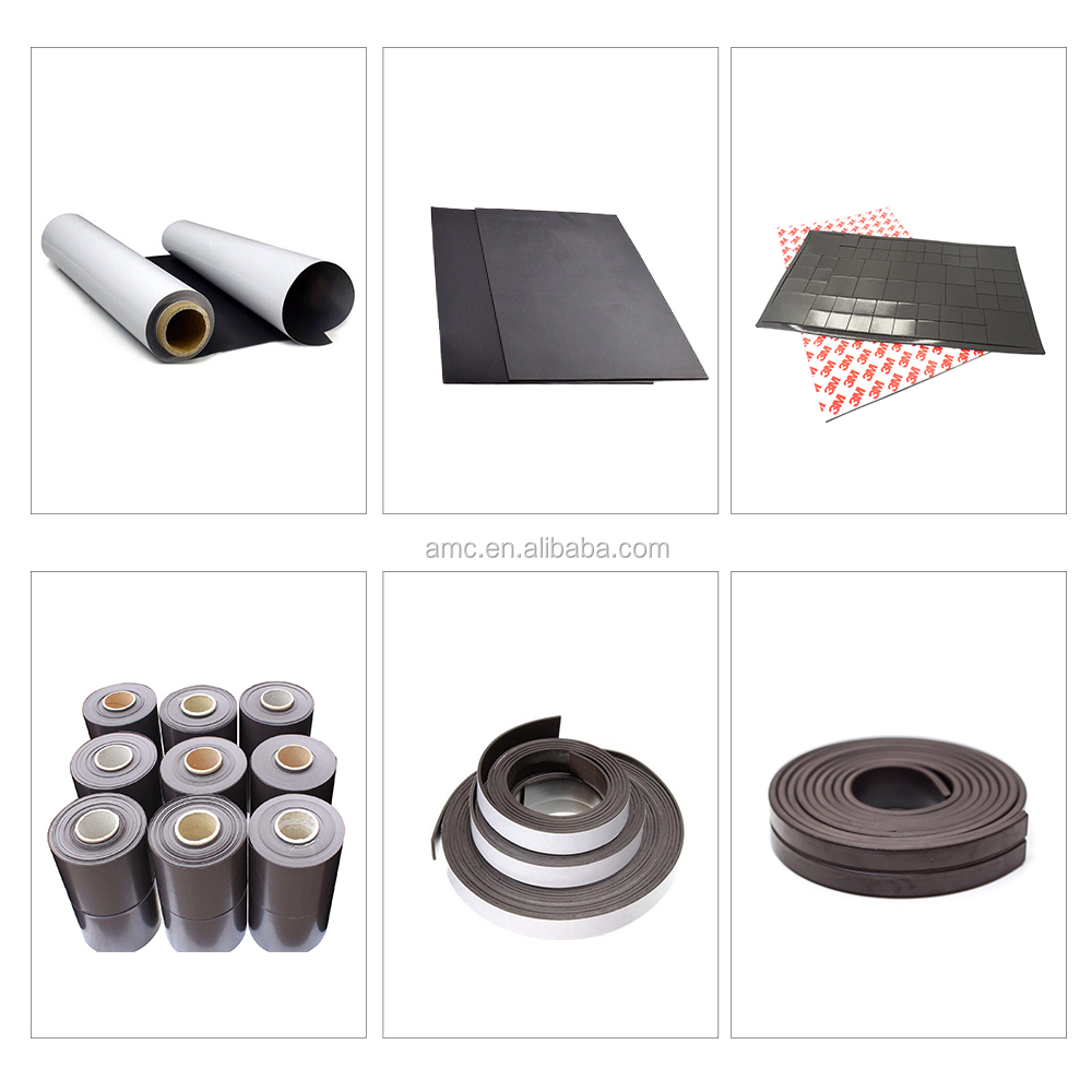 Wholesale Rubber Magnet Roll , Rubber Magnet Sheet with Adhesive Rubber Magnet with PVC