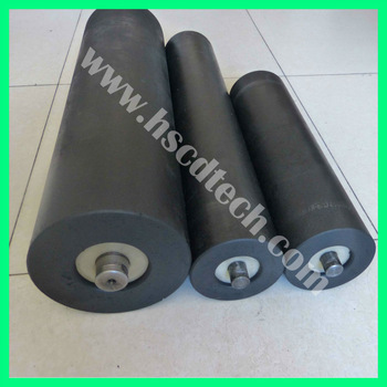 conveyor impact rubber roller,carrying idler