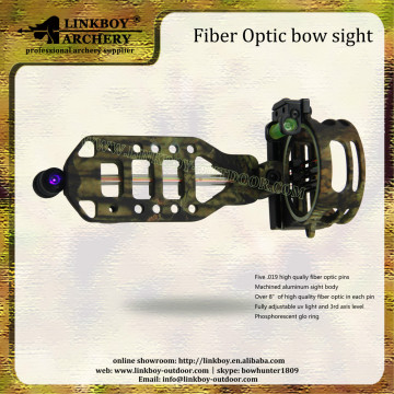linkboy LBS5004A 0.19 pins fiber optic compound bow sight for archery hunting