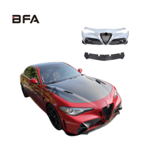 Alfa Romeo Giulia GTAm Style Semi-Carbon Fiber Front Bumper Lip Spoiler Body Kit
