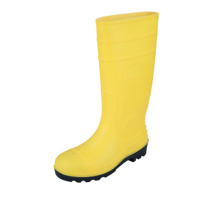 PVC safety rain boots with steel toe