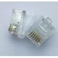 6P6c-connector Telefoonstekker RJ11-connector 6P6C Kristallen kop Goud 3U