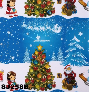 nonwoven backing Christmas waterproof fancy table colth
