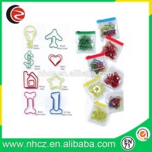 Mixed Shaped Paper Clips in Zip Bag