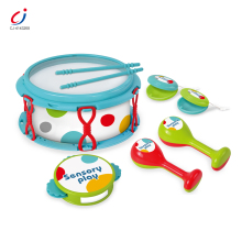 High Quality Kids Early Education Tambourine Instruments Toys Musical Drum Kit Baby Music Set