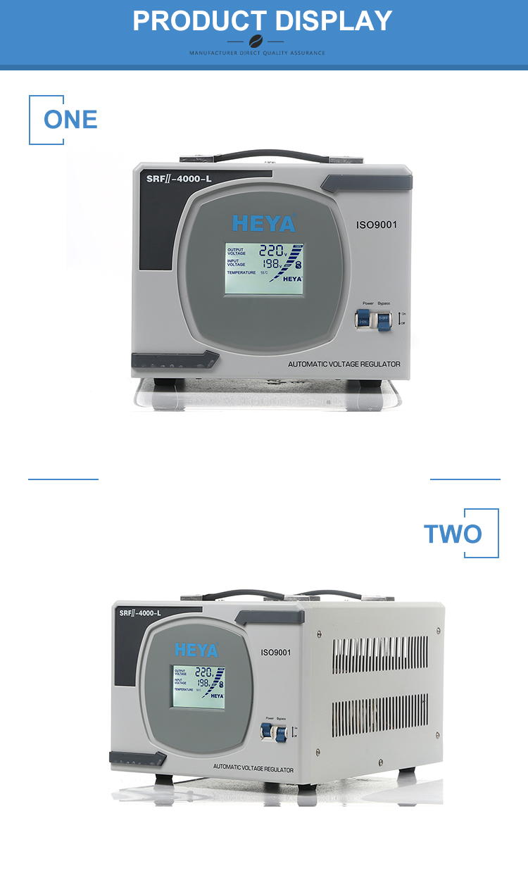 Homeuse Relay Control LED LCD Display Desktop Power Voltage Stabilizer