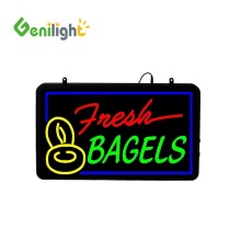 LED Neon Sign Board for Store Front: Fresh Bagels