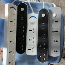 Universal USB Wall Socket with Extension and Power Strip - BS Plug