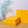 Custom Printed Yellow Cardboard Boxes Notebook Gift Box