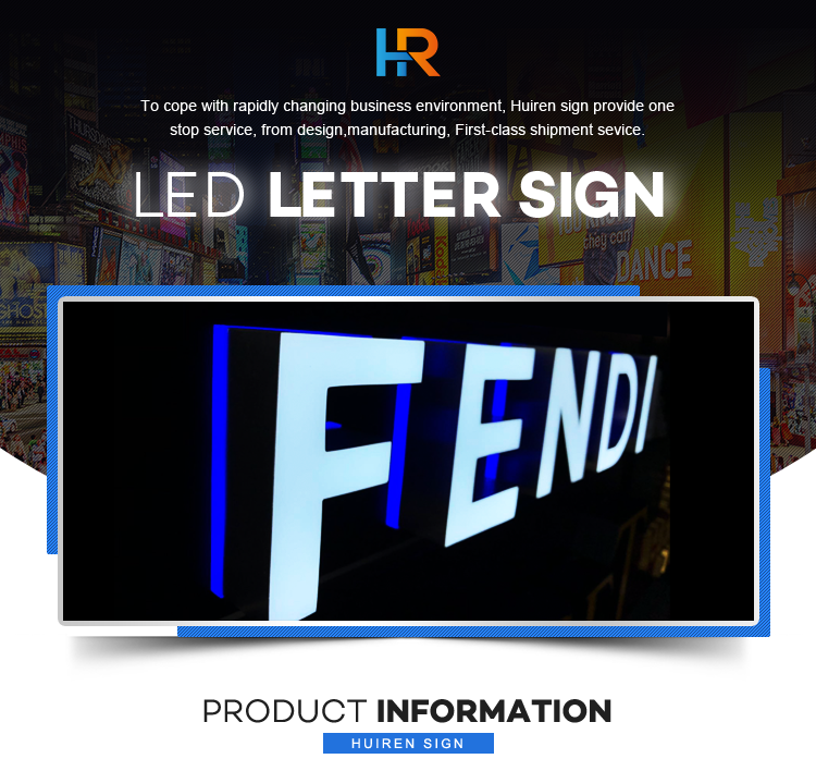 Front Light Backlit Letter 3D Led Illuminate Channel Letter Light signage outdoor shop sign led letter logo