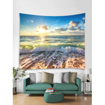 Tapestry Wall Hanging Ocean Sea Wave Beach Series Tapestry Sunrise Sunset Tapestry for Bedroom Home Dorm Decor