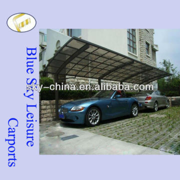 Easy installation aluminium frame carport with fiberglass roof