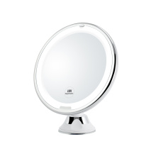 10X Magnifying mirror with LED lights for bathroom