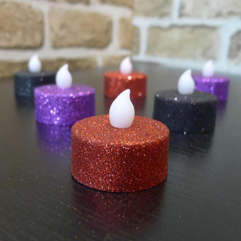 LED Candle Glitter Tea-Light /Colorful Gliter