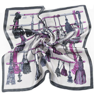 Custom Printed Silk Charmeuse Scarves Square