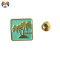 Custom Coconut Tree Square Emalj Metal Lapel Pin