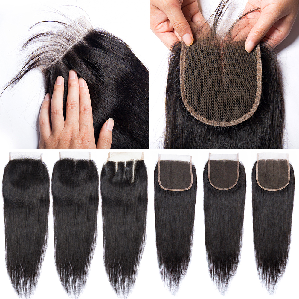 Straight Hair Bundles With Closure Non Remy Human Hair Bundles With Closure Peruvian Hair Bundles With Closure