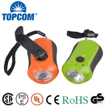 TOP Quality Portable Plastic LED Dynamo Flashlight No Batteries