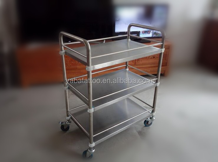 Stainless steel Tattoo tools cart Beauty salon Tattoo work Table