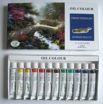 12 colors oil paint set,oil paint by numbers,non-toxic paint