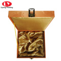 Luxury cosmetic decorations paper box with metal lock