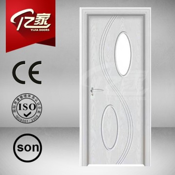 pvc toilet door /pvc bathroom door price with door handle and door hinge