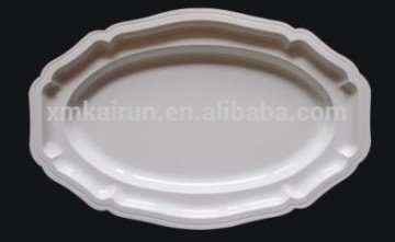 8 Angles disposable oval plastic plates/bulk plastic plates/oval dinner plates