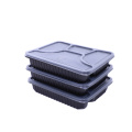 Compartment disposable food takeaway plastic box