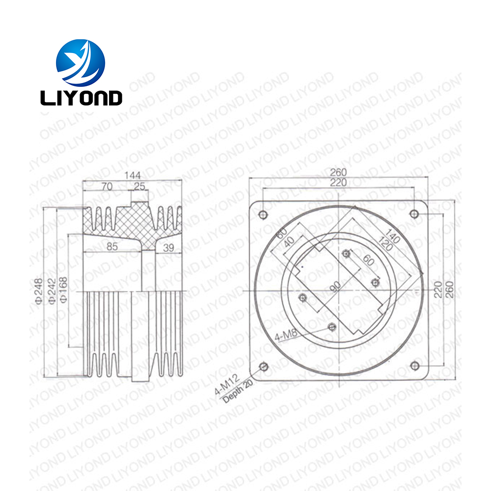 10kV 12kV bushing Epoxy Resin Bushing for Metal Clad Switchgear