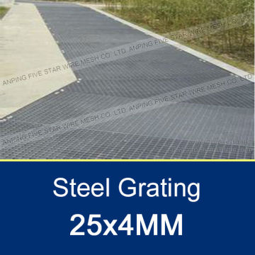 25x4MM Metal Walkway Steel Grating Weight With 12.5MM Pitch