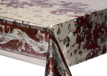 Double Face Emboss printed Gold Silver Tablecloth