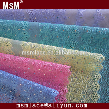 2015 allover embroidery polyester lace fabric