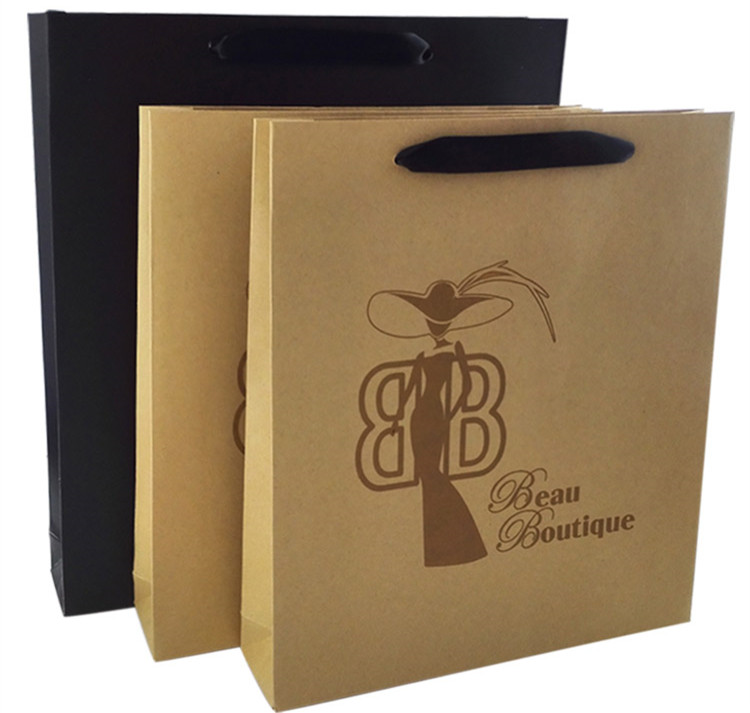 Wholesale Custom Stand Up Kraft Paper Bag with Handle